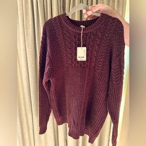 Men’s Schott Bros NYC burgundy wool sweater